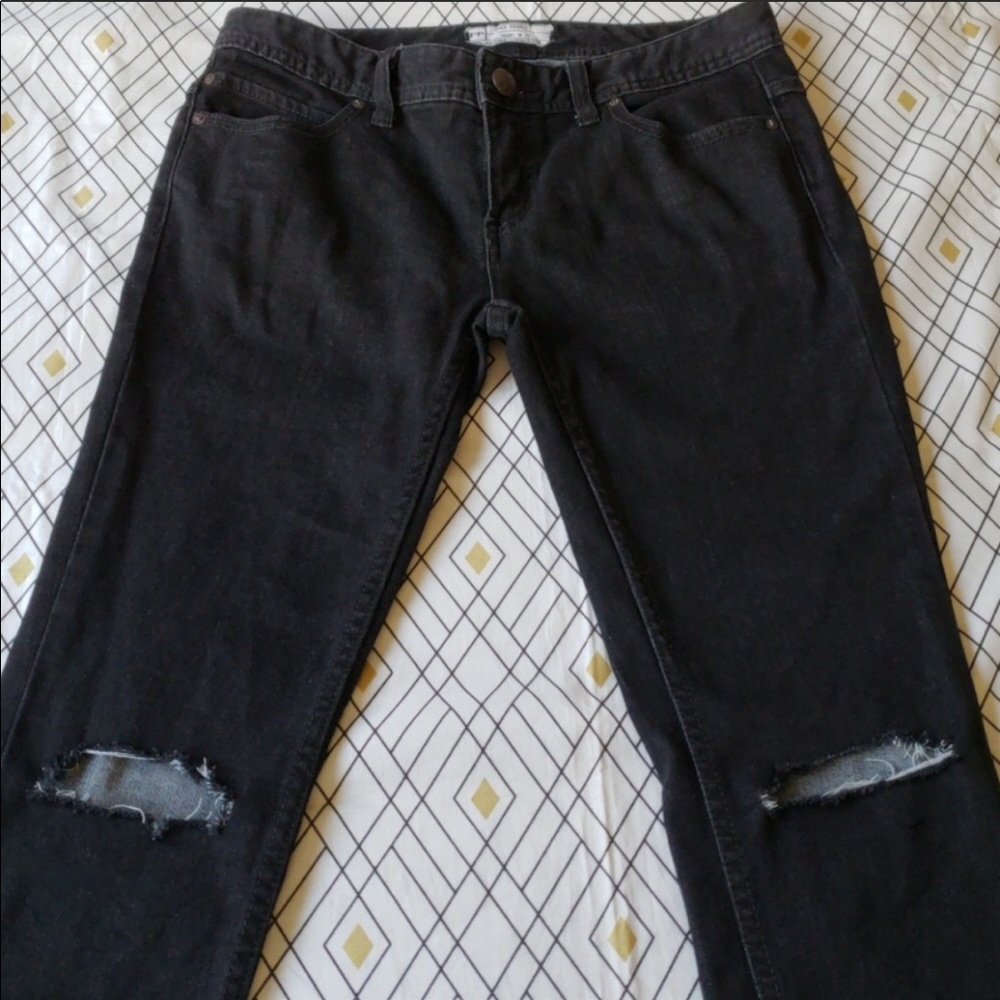 Free People Raw Hem Ankle Jeans